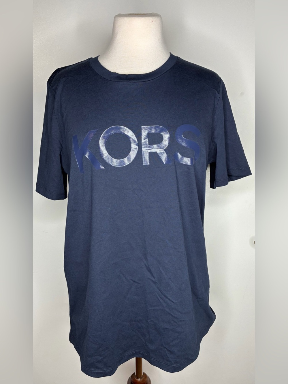 MICHAEL Michael Kors Navy Short Sleeve KORS Logo Tee